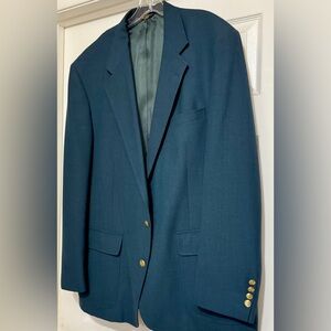 Vintage Palm Beach Blazer in Dark Green/Teal